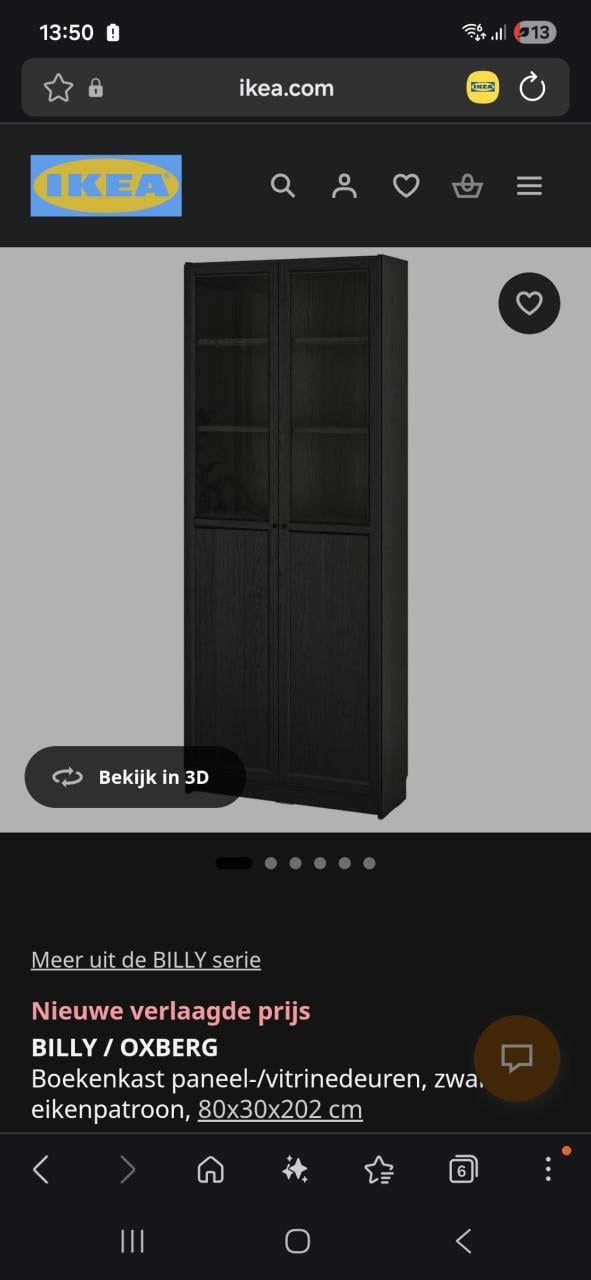 Boekenkast Billy/Oxberg