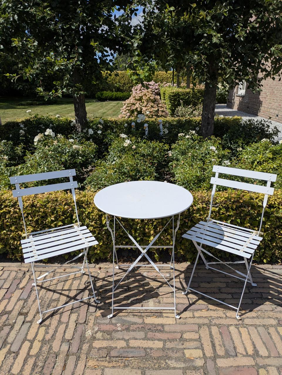 Ijzeren Bistro tuinset.