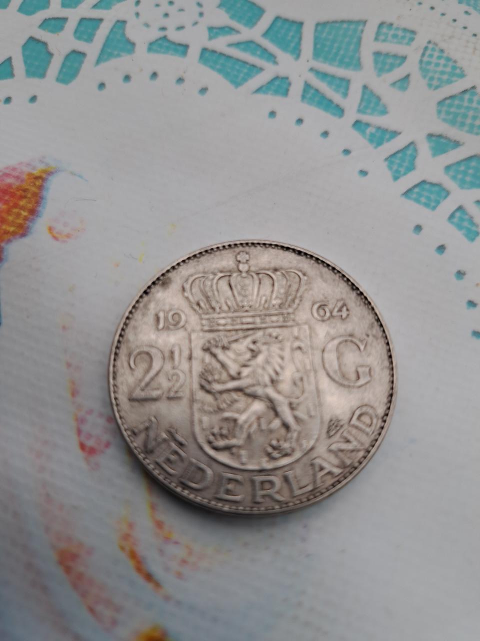 Rijksdaalder juliana 1964 en 1963 zilver