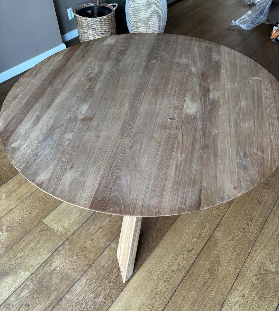 Ethnicraft ronde eettafel eikenhout 136cm