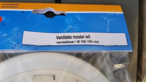 Ventilatierooster 4 stuks  nieuw