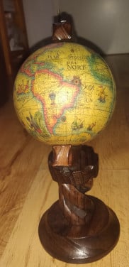 Vintage Wereldbol houten