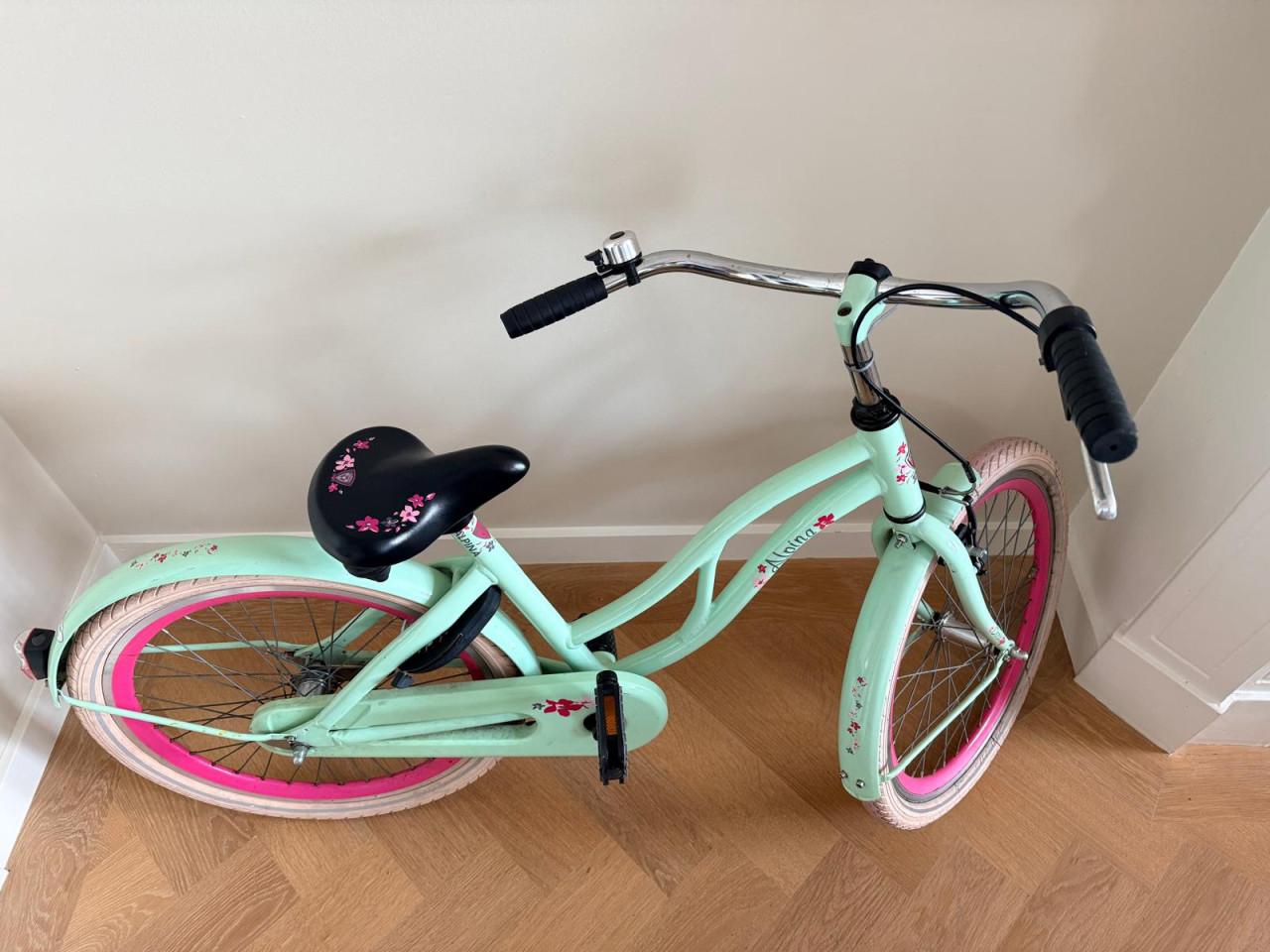 Alpina Ocean 22 inch kinderfiets mintgroen/roze