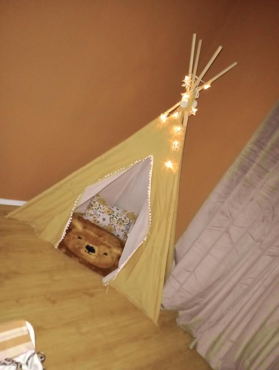 NIEUW Tipi kinder tent oker-goud