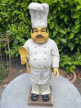 Beeld Chef kok ( gips )