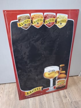 Metalen krijtbord Kasteel bier