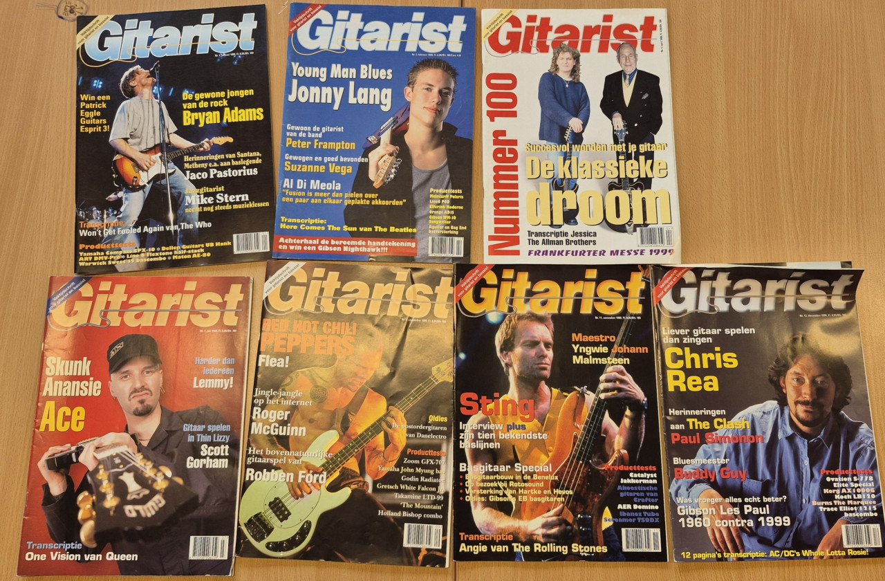 Enorme collectie gitaar magazines Gitarist