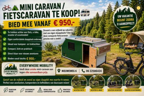 Te Koop:  Mini Caravan – Uw Eigen Sleurhut voor Avontuur en Vrijheid!