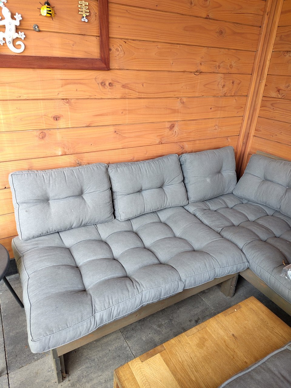 Loungekussens, 3xzit en 7xrug, grijs