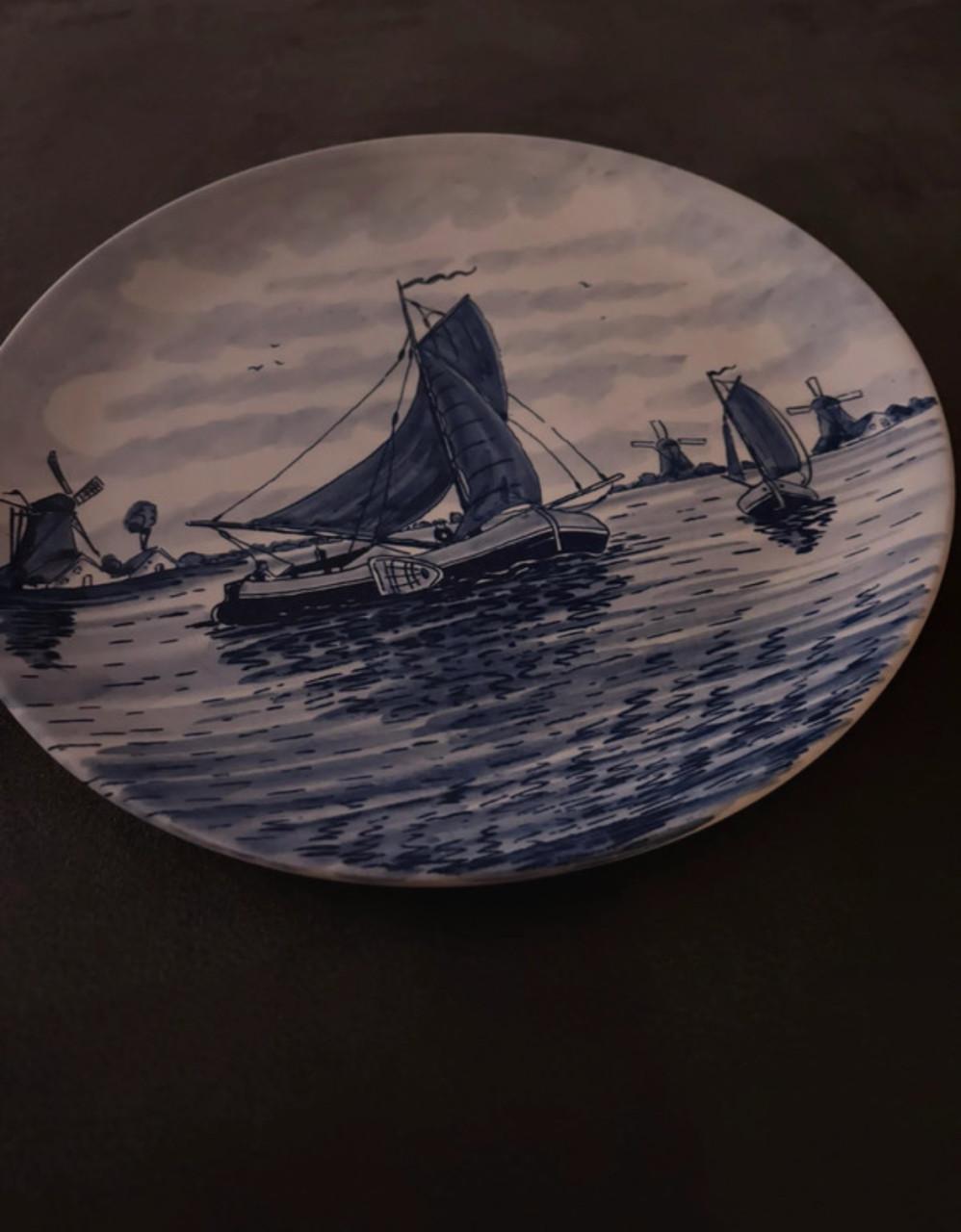 Wandbord Delft-blauw