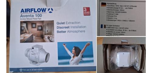 Agenda ventilator voor natte ruimte.