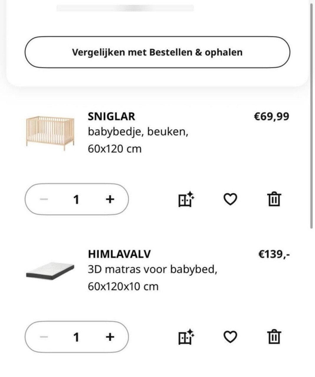 Ledikant met matras
