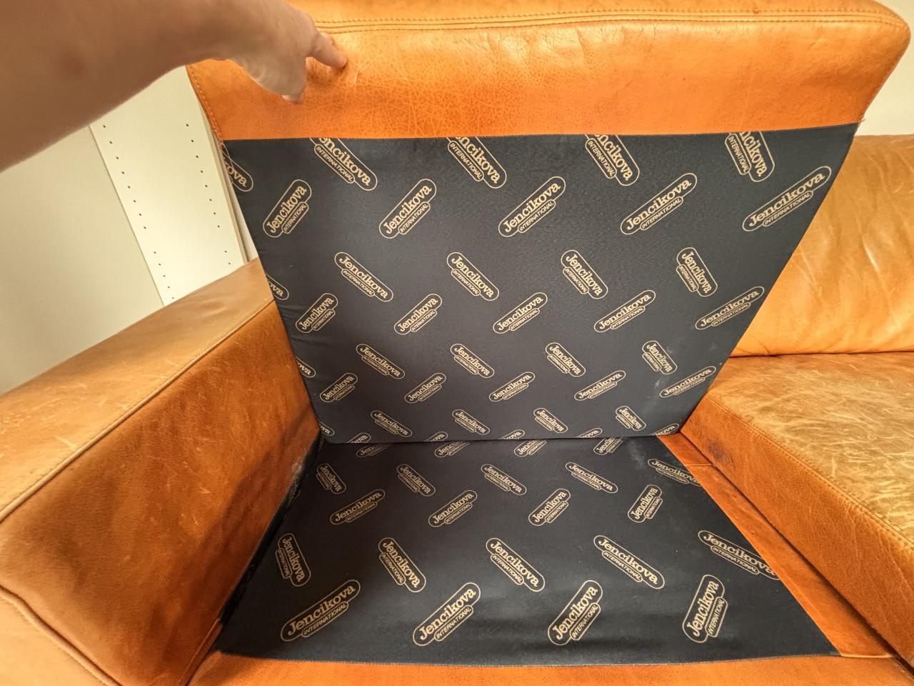 Cognac kleur leren 2,5 zitbank