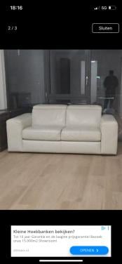 2 zits bank natuzzi elektrisch verstelbaar