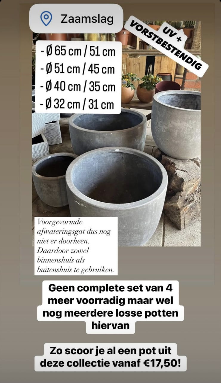 GOEDKOPE BUITEN+ BINNEN POTTEN