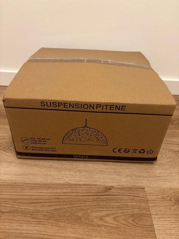 Suspension Pitene hanglamp zwart 40cm nieuw in doos