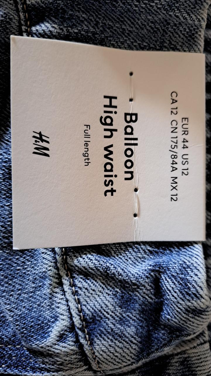 Denim ballonbroek maat 44 van H&M