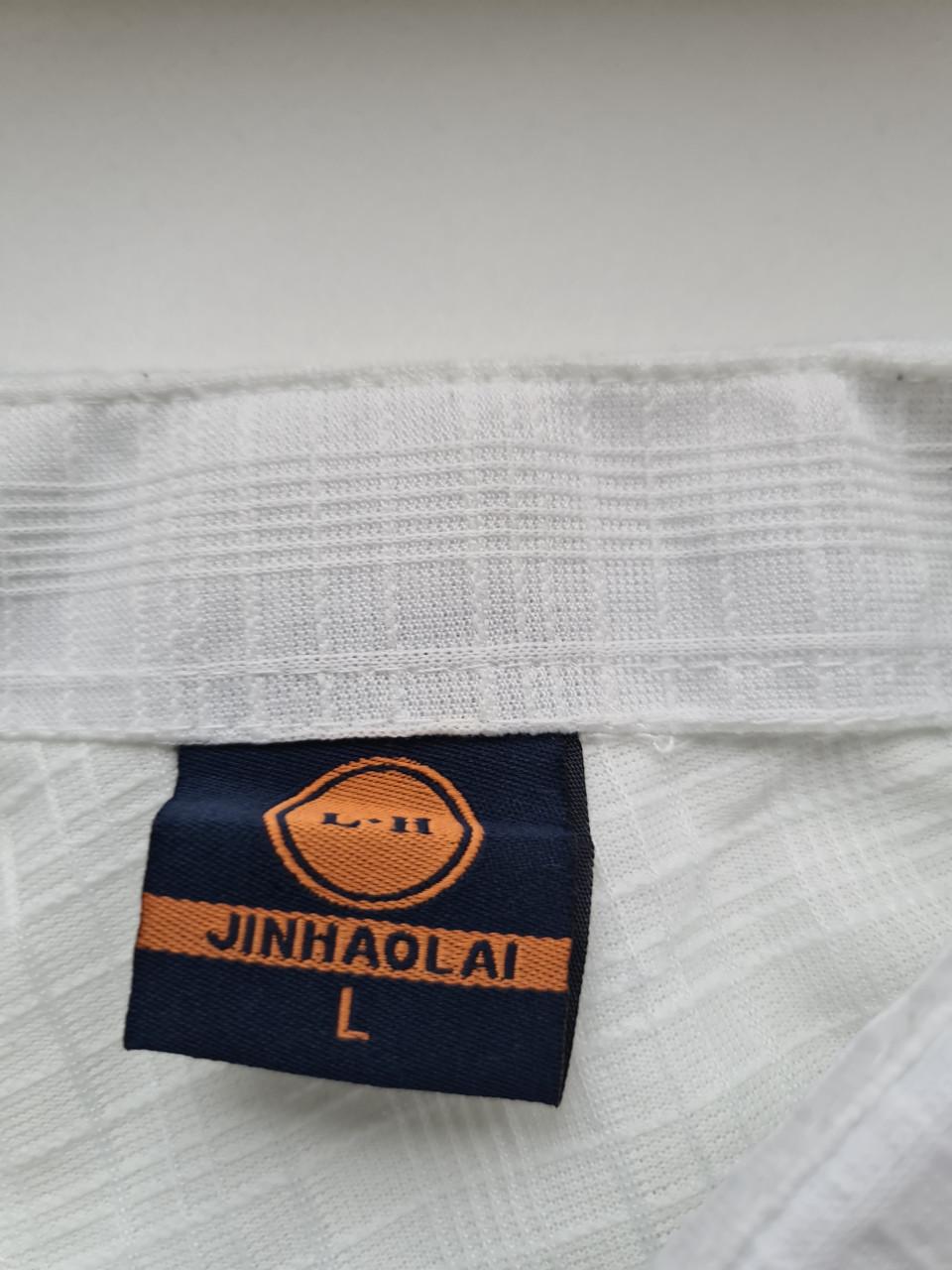 Witte / creme blouse met korte mouwen van JH Maat L