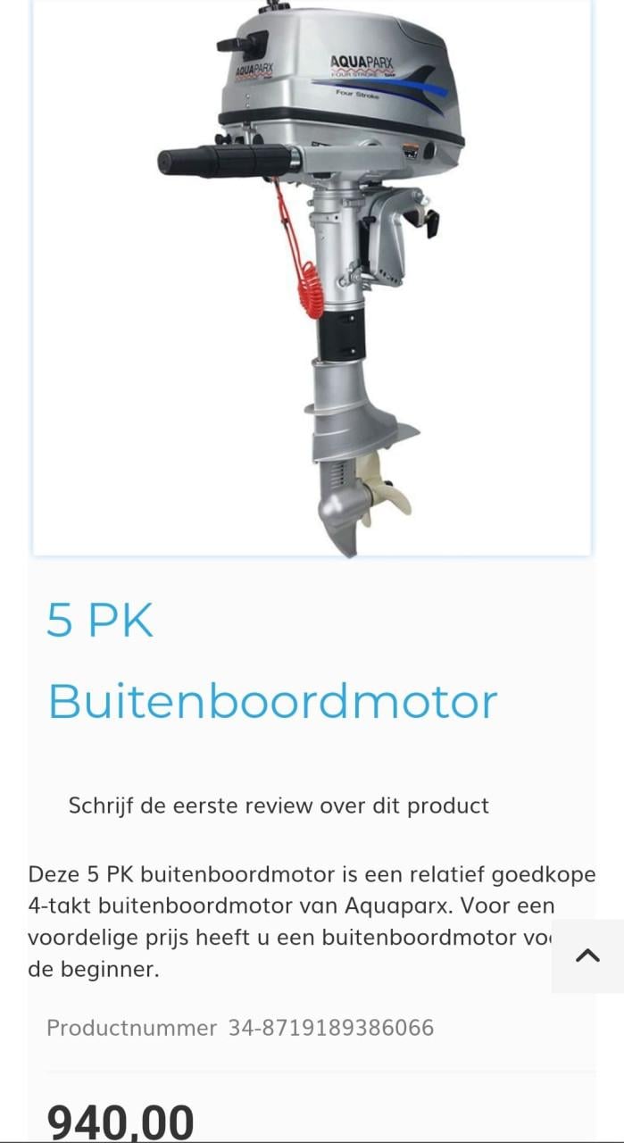 Tekoop opblaasboot met buitenboordmotor