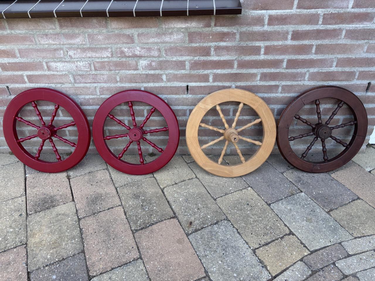 Spinnenwielen (4x) voor decoratie