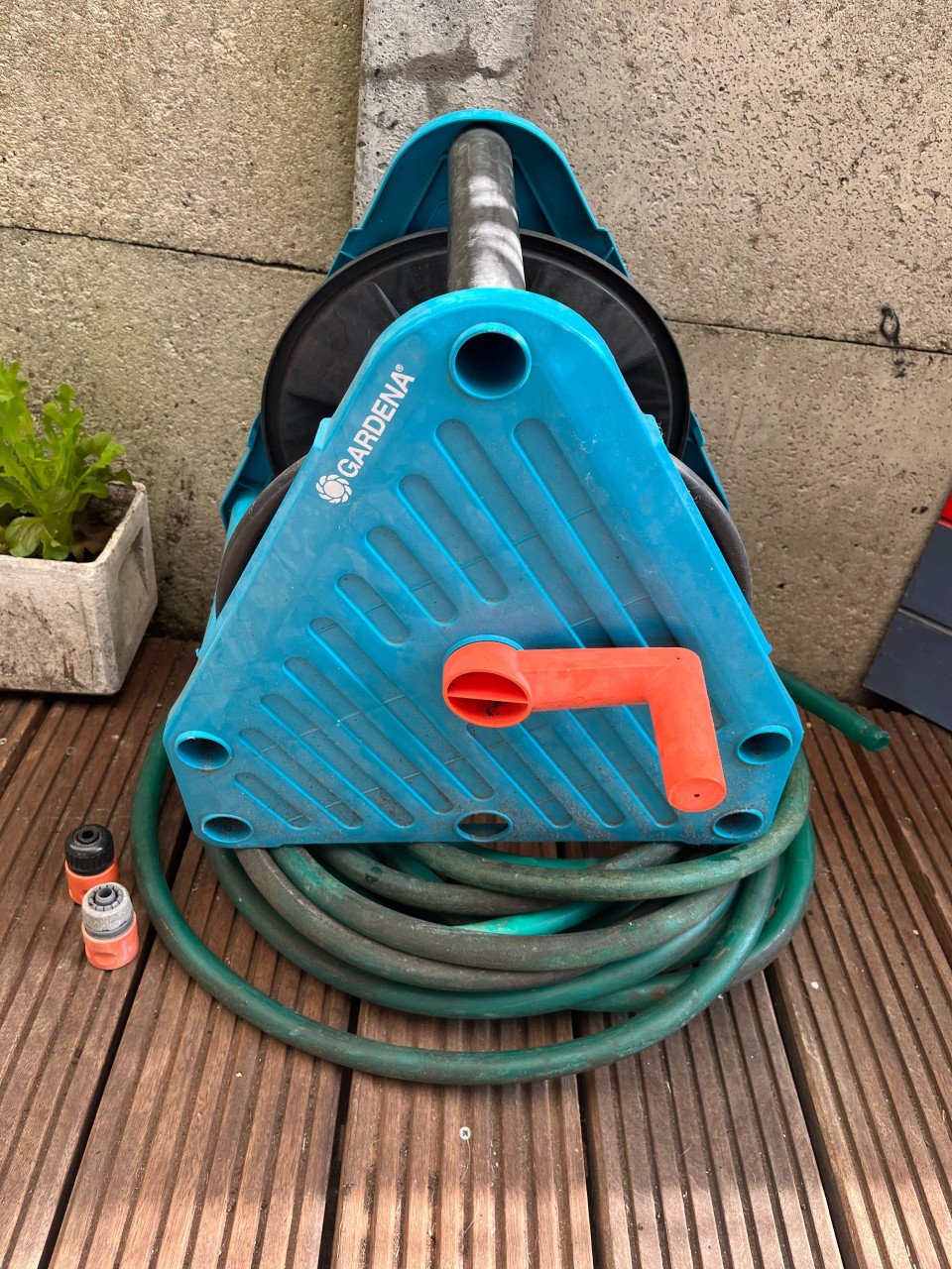 Gardena haspel met slang