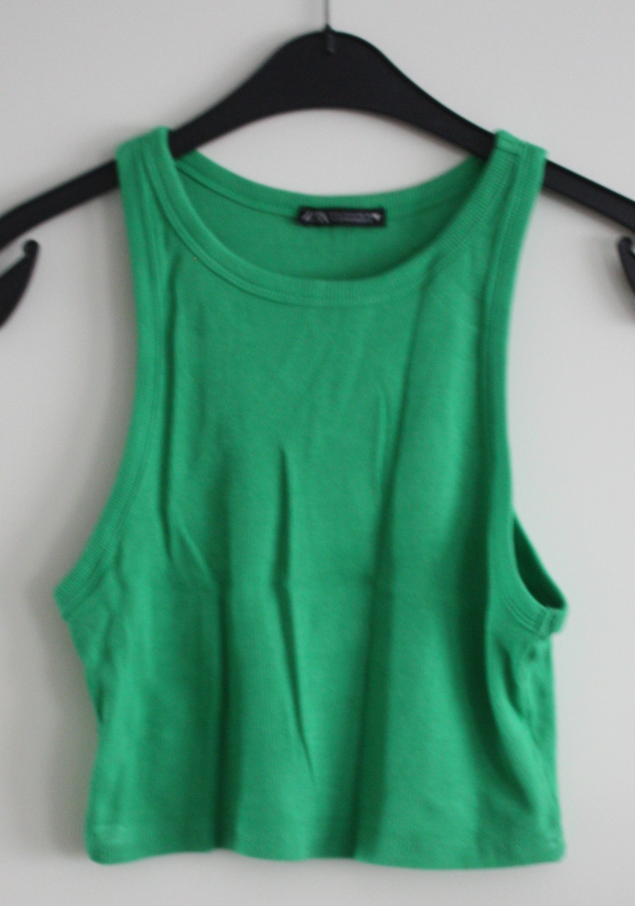 Groene rib top maat L