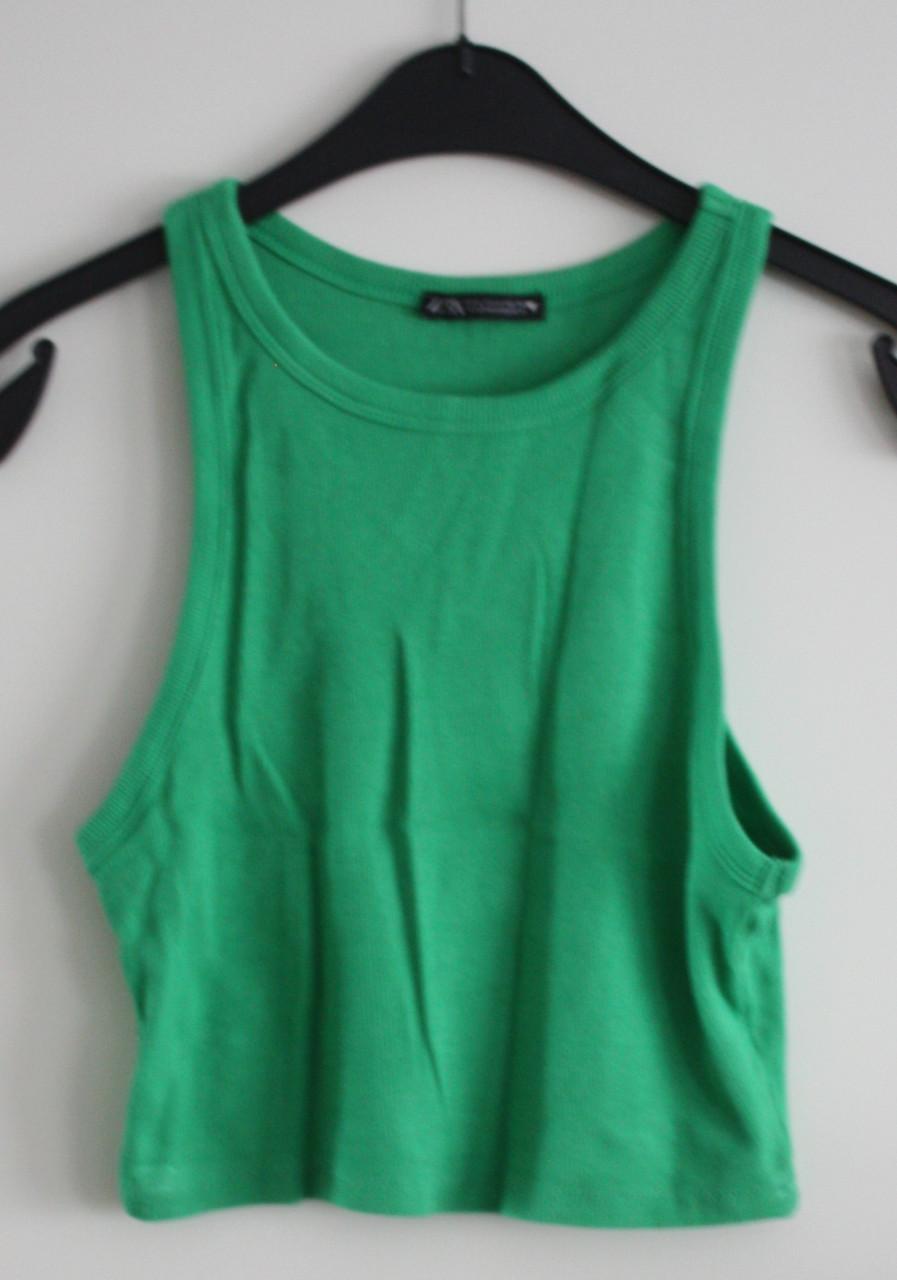 Groene rib top maat L