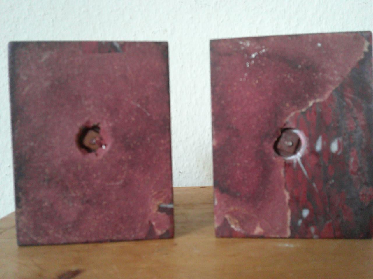 FRANSE BOEKENSTEUNEN IN MARMER EN ZAMAK, JAREN '20, '30