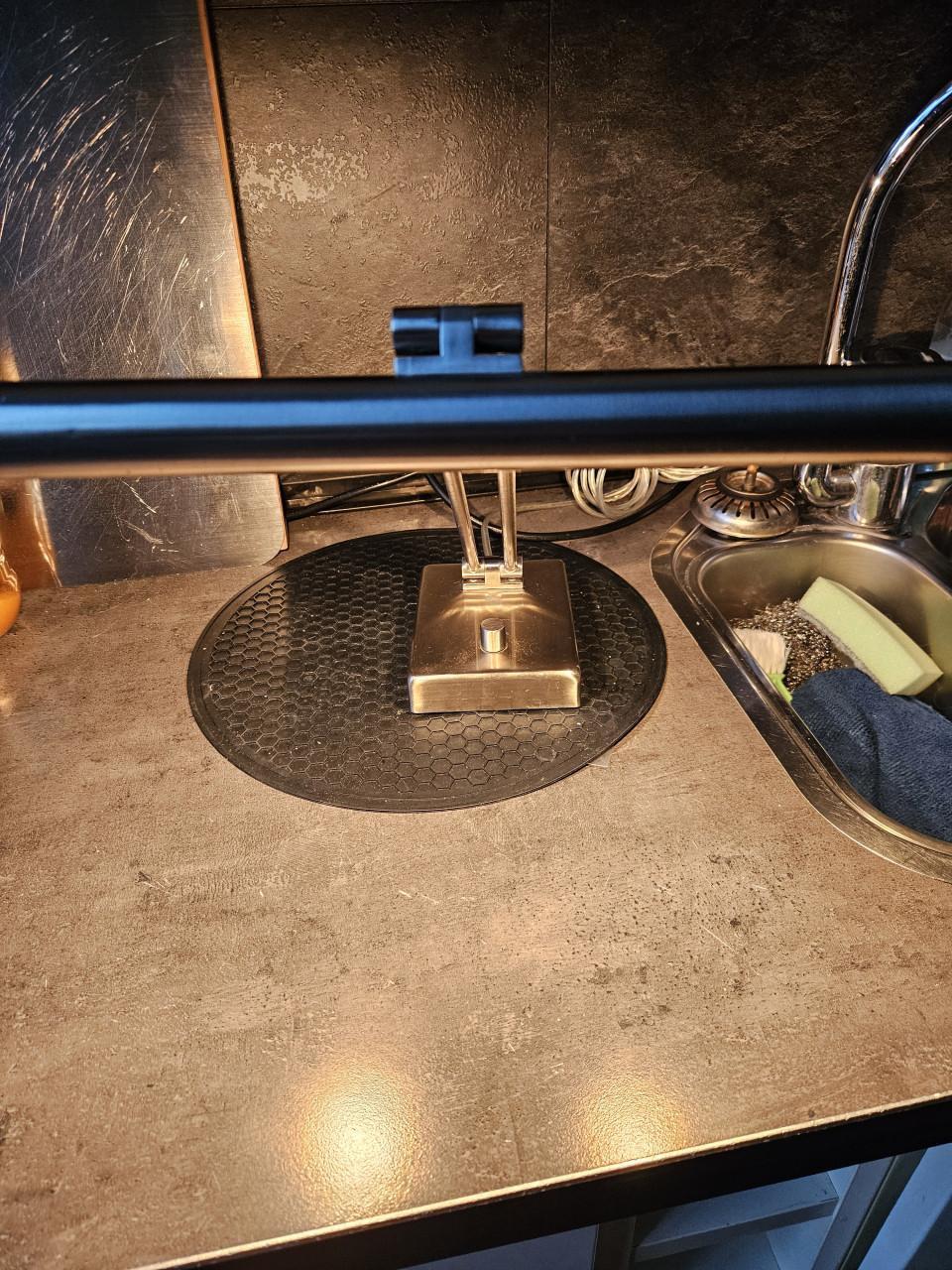 Mooie werkende Piano of tafellamp van geborsteld aluminium