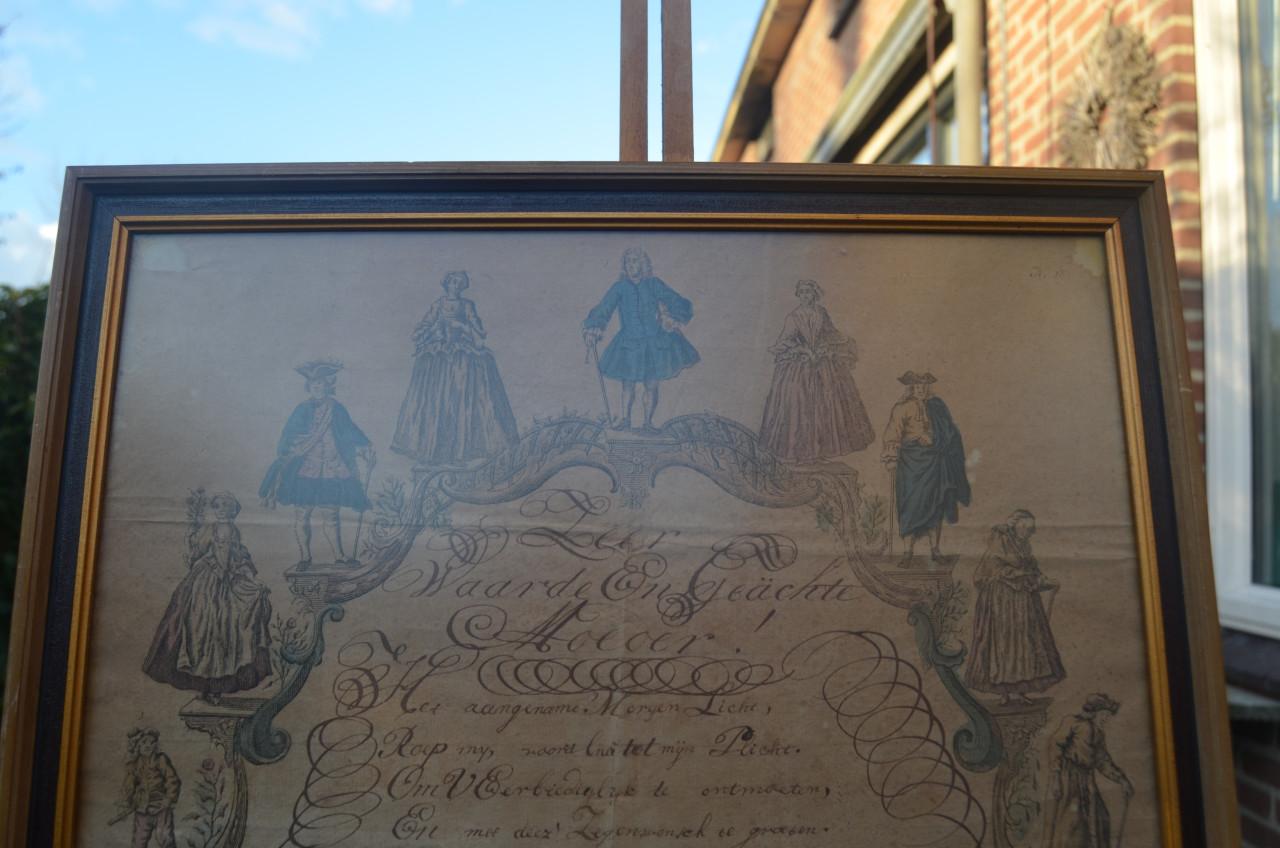 Rouwgedicht 1819 gravure. Sibilla Wilhelmina Hendriks Bal