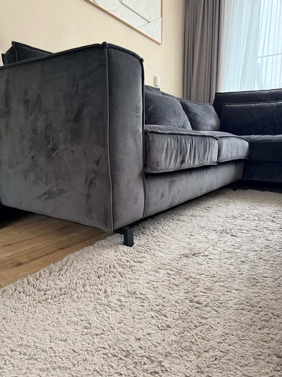 Velour bankstel antraciet