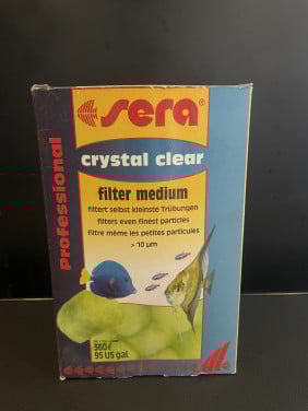 Sera crystal clear filter medium.