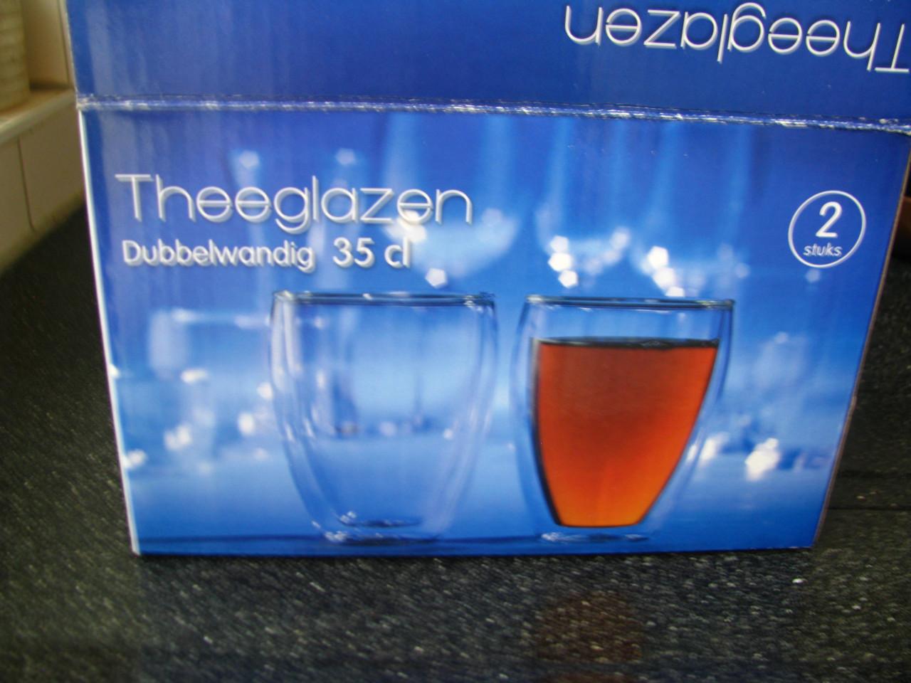 Thee en Koffie glazen.