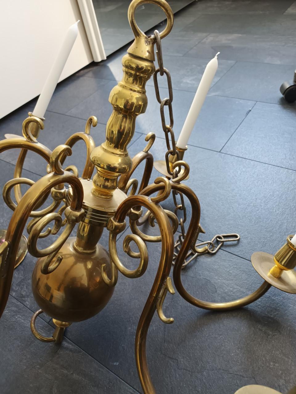 ANTIEKE KOPEREN KAARSENKROON