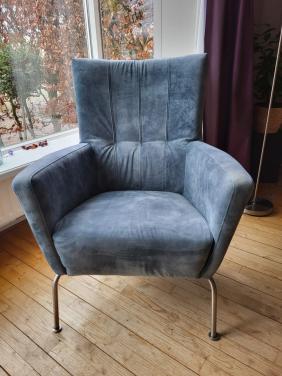 Twee fauteils, velours