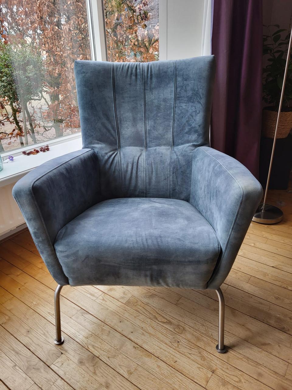 Twee fauteils, velours