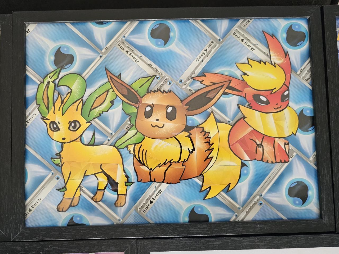Handgemaakt pokemon figuren van energy kaarten