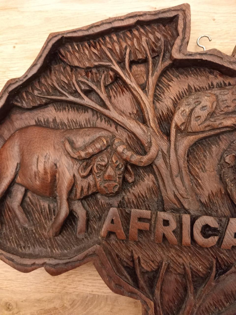 Houten wanddecoratie Afrika