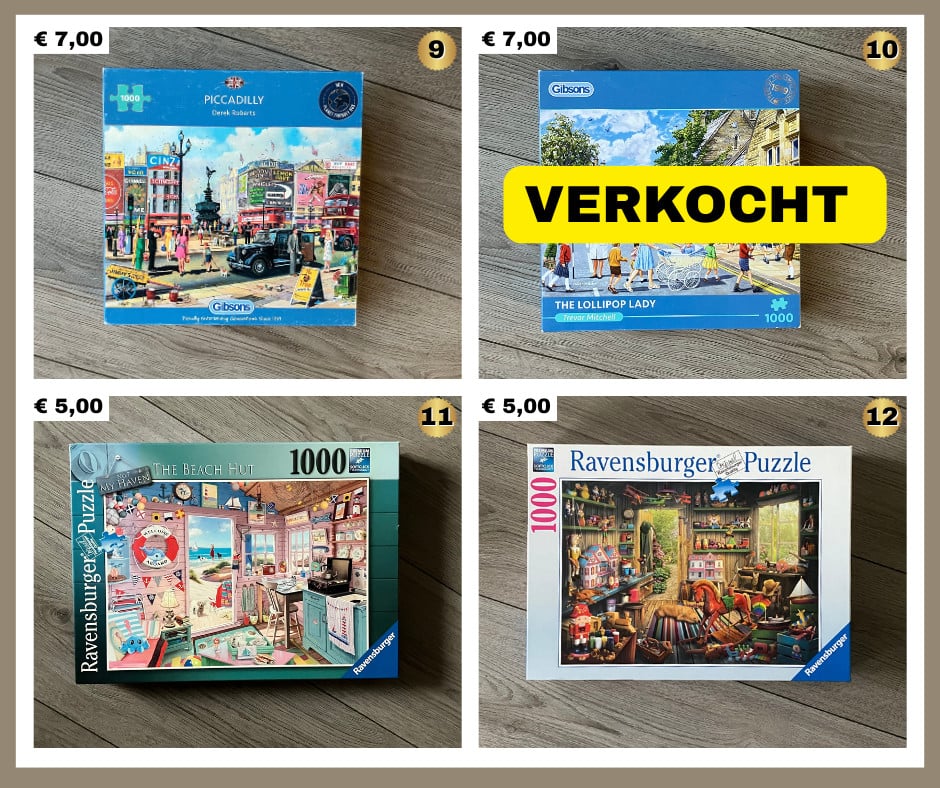 🧩 9 mooie legpuzzels te koop, waarvan 2 kerstpuzzels. 🧩
