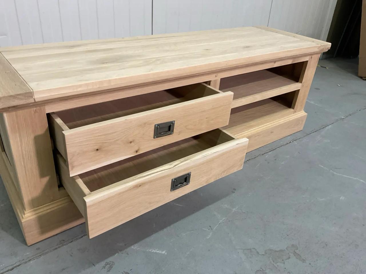 Eiken TV-Kast 150x50x40 Nieuw
