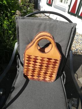 Vintage Hand made lederen tas.............