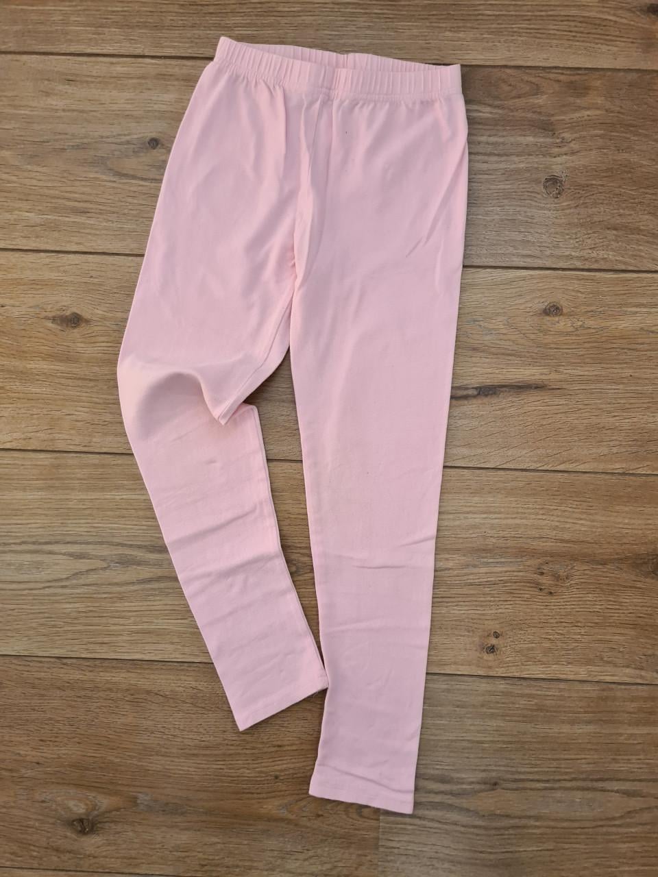 3 roze leggings/treggings voor meisjes - Maat 122/128