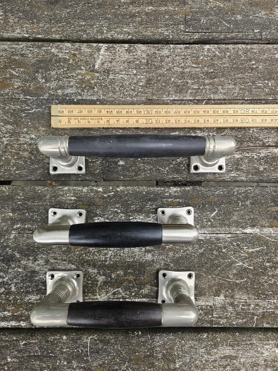 Handgrepen messing/nikkel/ hout
