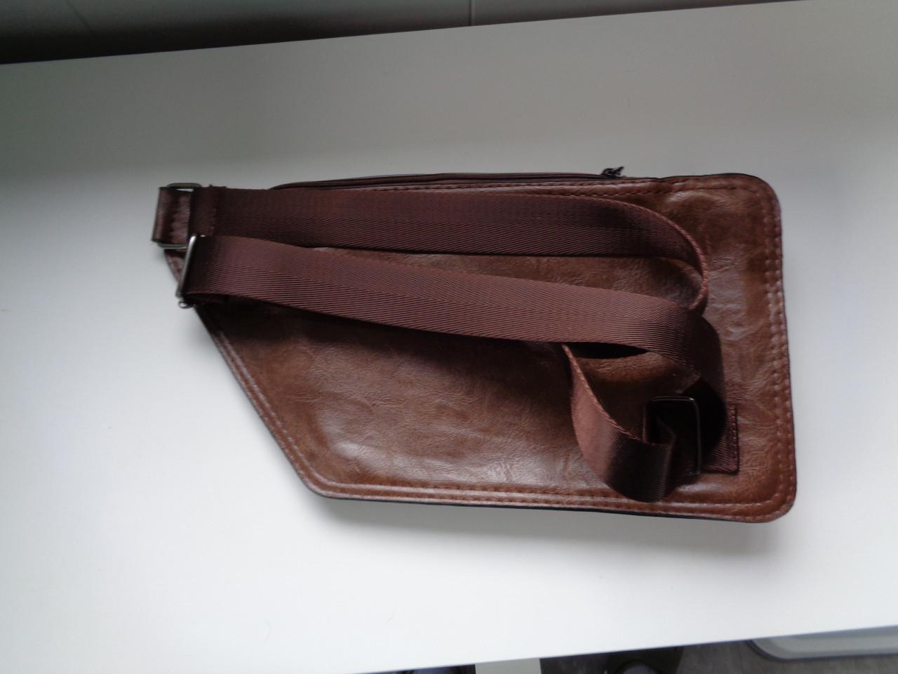 Schoudertas grijs en bruin