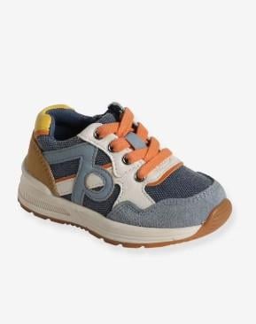 Babyschoenen Vertbaudet Babysneakers met veters en rits - jeansblauw 20