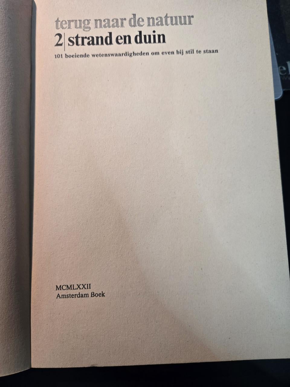 Boek: Strand en duin 1972 1e druk