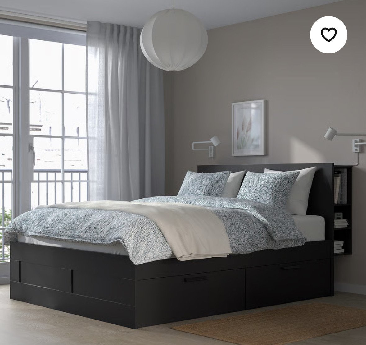 Brimnes bed met 4 lades - Ikea