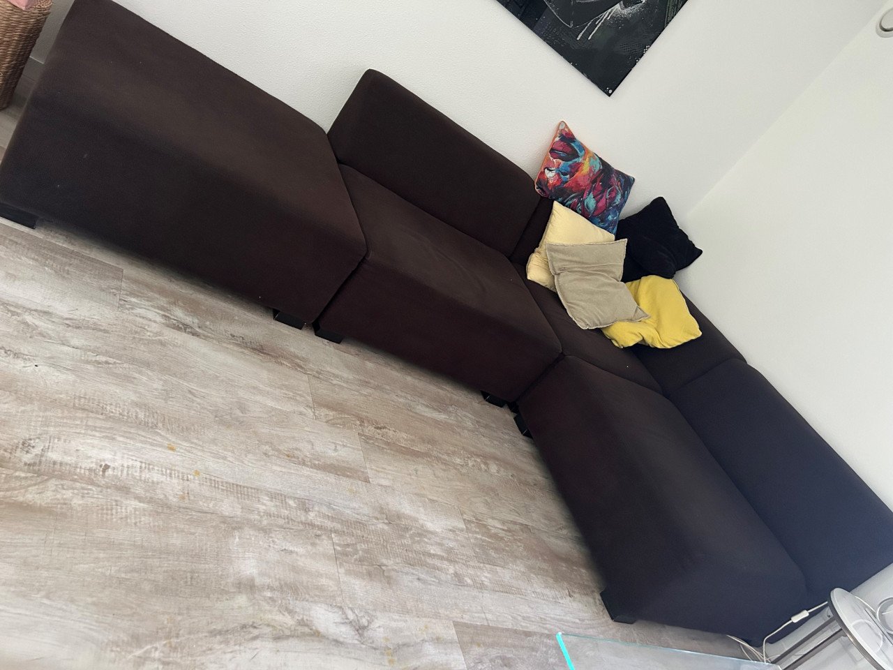 🎉 Te Koop: Zwarte Modulaire Hoekbank – Slechts €50! 🛋️