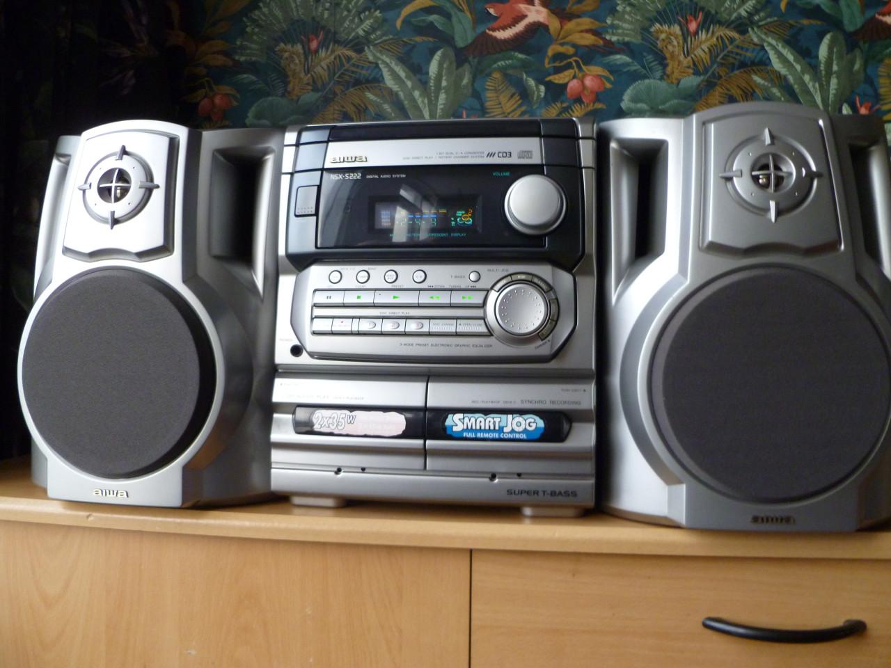 Aiwa stereo,set met een 3cd wisselaar