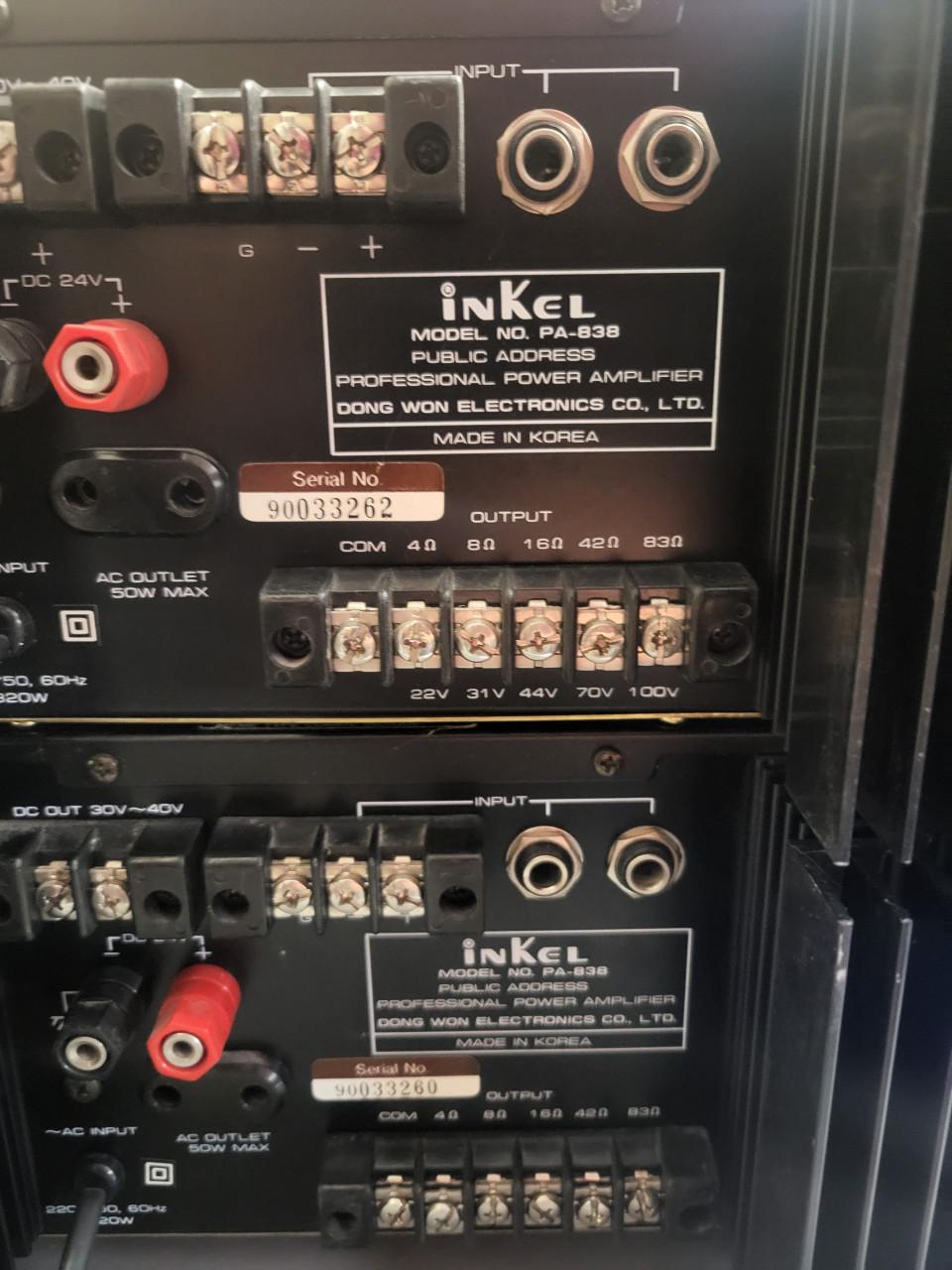 Inkel PA-838 100 volt versterkers